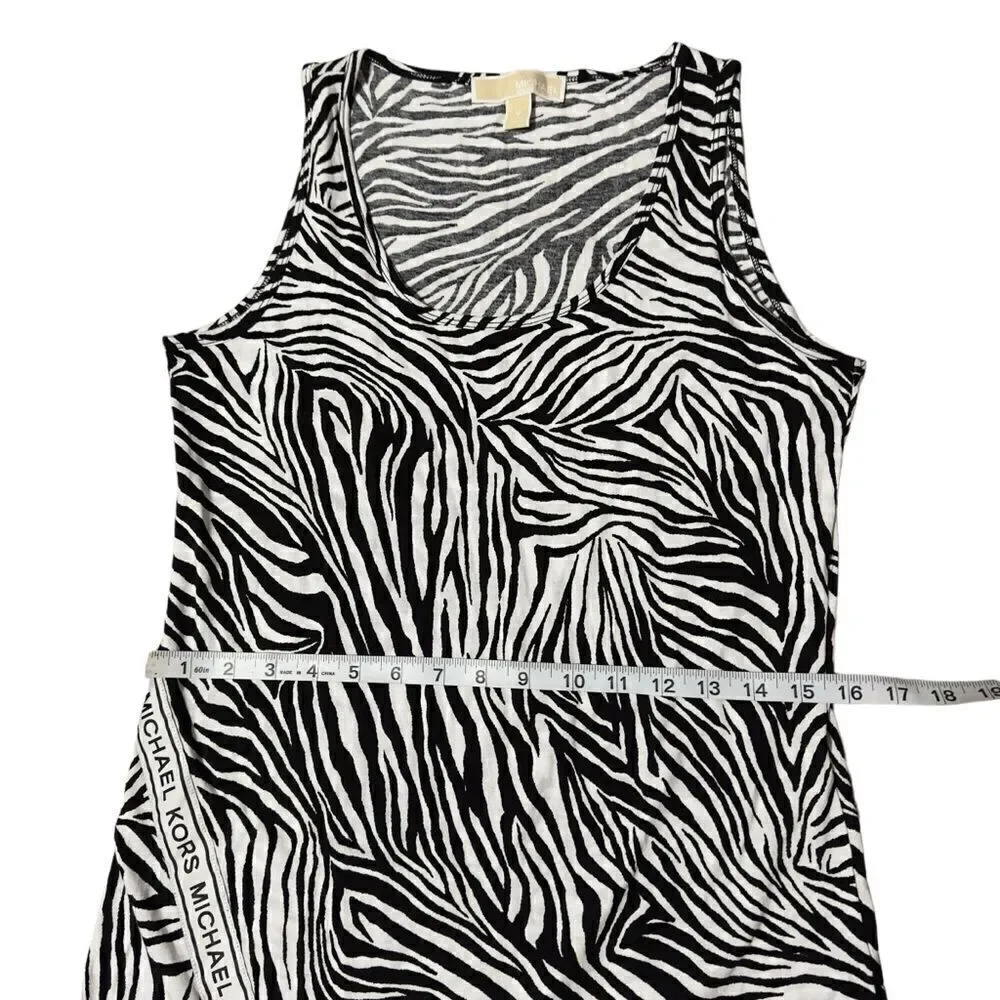 MICHAEL Michael Kors Black & White Zebra Sleeveless Jersey Dress MEDIUM - Picture 8 of 14